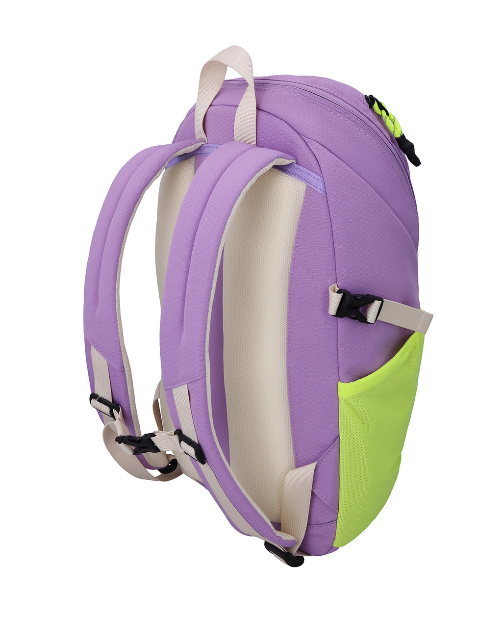 Seitliche Rückansicht des Rucksacks von Jo&Lu mit Schultergurten