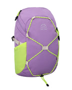 Seitliche Vorderansicht des lila Rucksacks von Jo&Lu